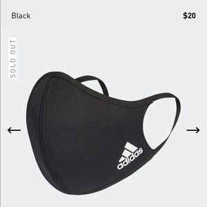 Adidas 3-Pack Face Masks Size XS/S Small